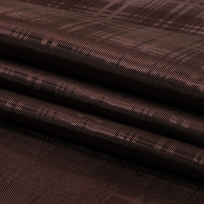 Chocolate Tonal Plaid Jacquard Lining