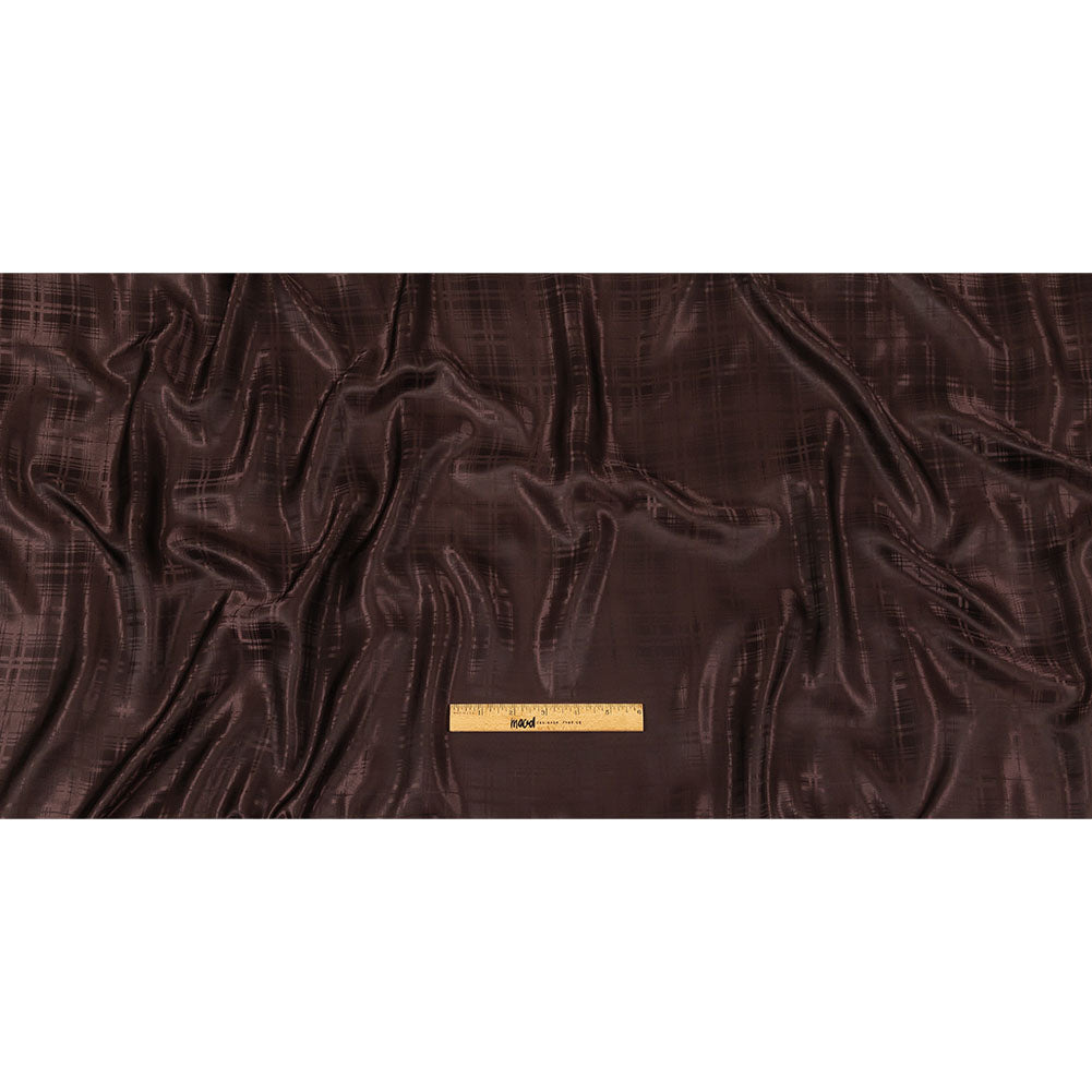 Chocolate Tonal Plaid Jacquard Lining