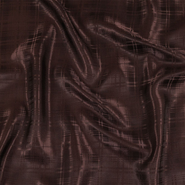 Chocolate Tonal Plaid Jacquard Lining
