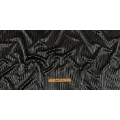 Black and Silver Striped Acetate Twill Lining