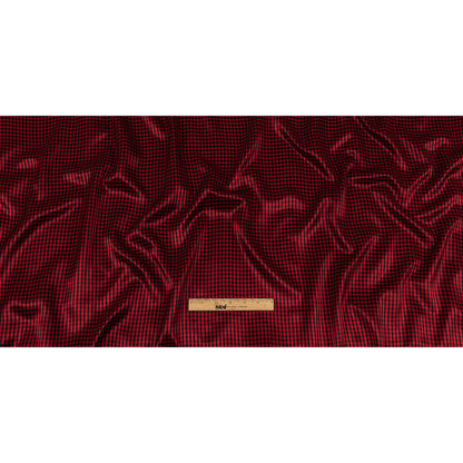 Mini Gingham Acetate Twill Lining - Red and Black