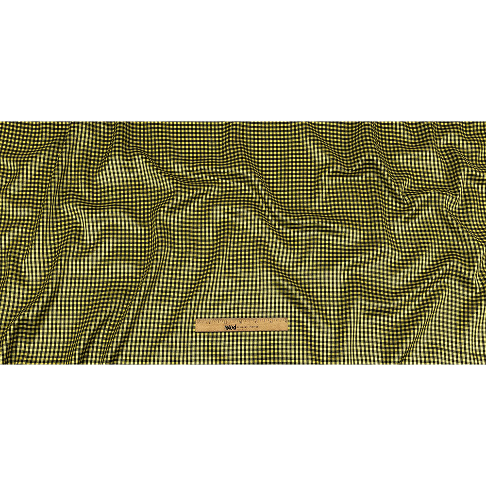 Mini Gingham Acetate Twill Lining - Yellow and Black