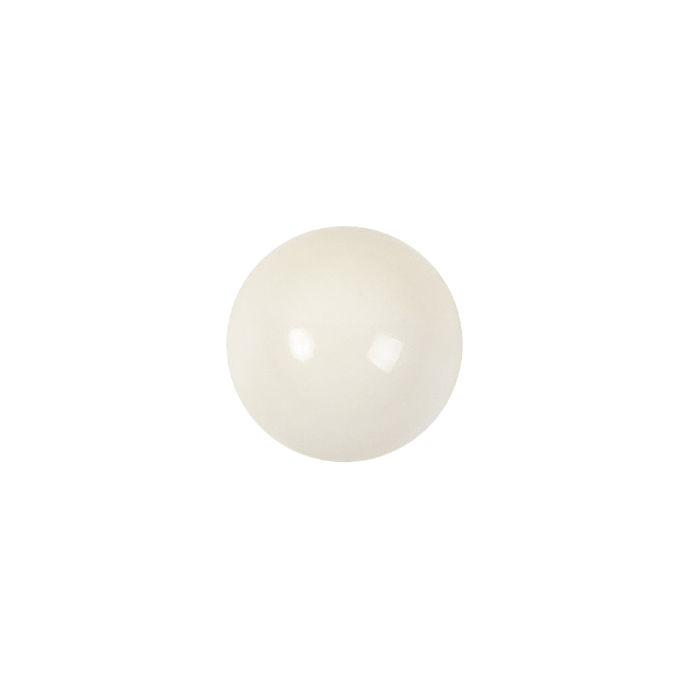 Vintage Chalk White Glass Shank Back Ball Button - 20L/12.5mm