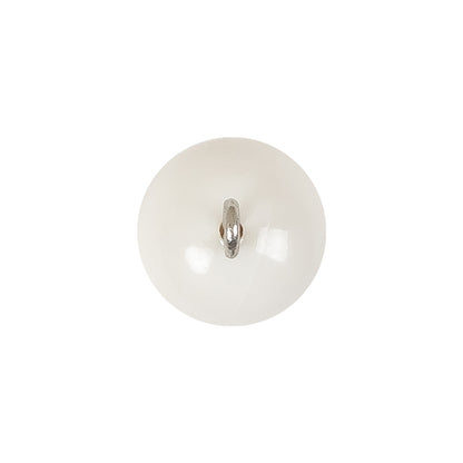 Vintage Chalk White Glass Shank Back Ball Button - 25L/16mm Detail