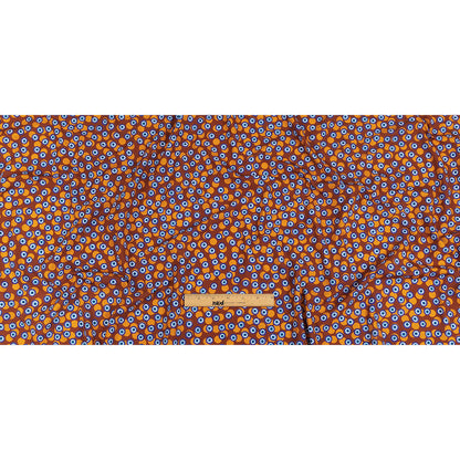 Blue and Brown Bouncing Evil Eye Caye UV Protective Compression Swimwear Tricot with Aloe Vera Microcapsules