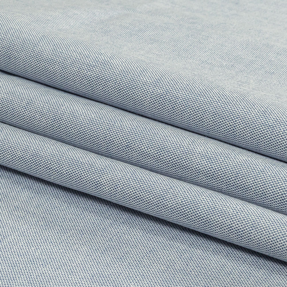 Calendered Organic Cotton Oxford - Light Blue - Chesterton Collection Folded