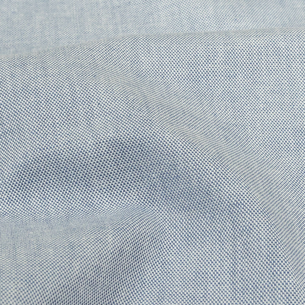 Calendered Organic Cotton Oxford - Light Blue - Chesterton Collection Detail