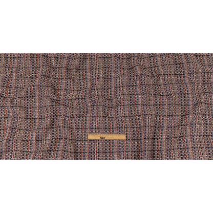 Italian Olive, Lilac and Multicolor Tweedy Plaid Blended Wool Woven Full