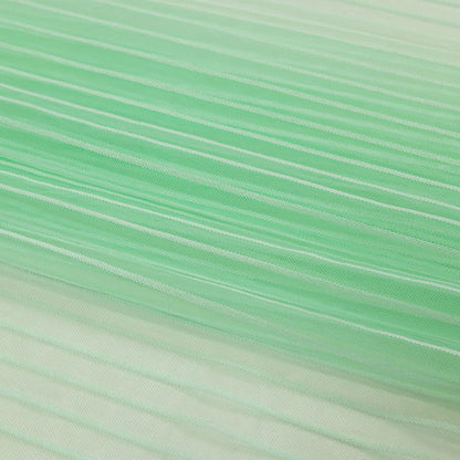 Embroidery Striped Tulle - Subtle Green - Elsinore Collection