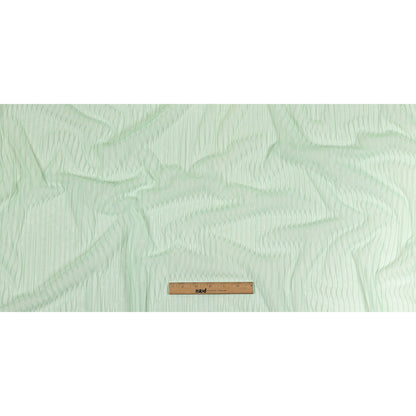 Embroidery Striped Tulle - Subtle Green - Elsinore Collection