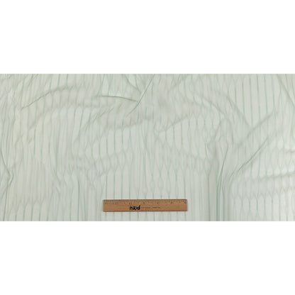 Embroidery Striped Tulle - Gray Green - Elsinore Collection