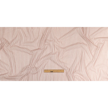 Embroidery Striped Tulle - Dusty Rose - Elsinore Collection