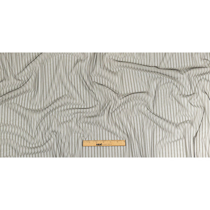 Embroidery Striped Tulle - Black and Gray - Elsinore Collection