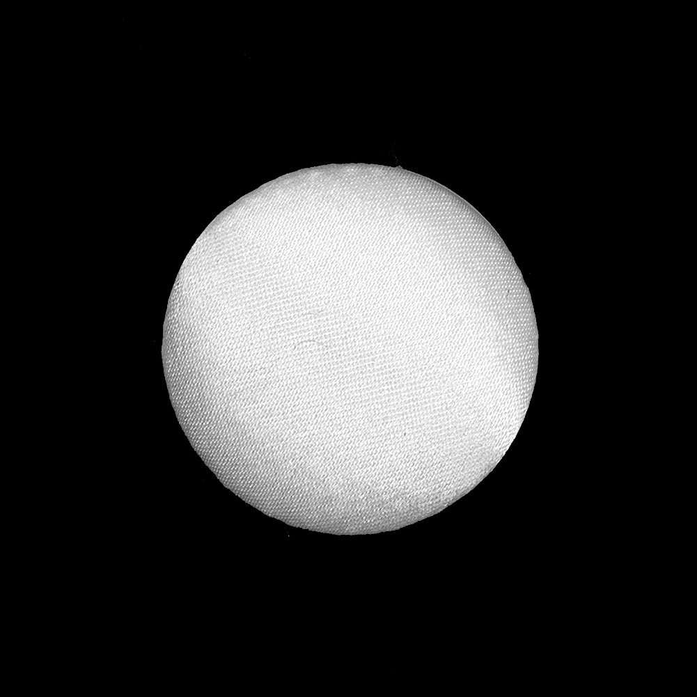 White Silk Covered Button - 36L/23mm