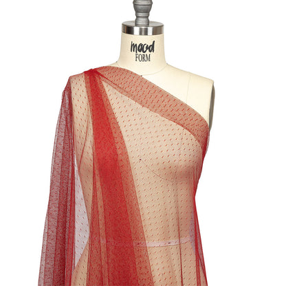 Point D'Esprit Tulle - Wine - Remi Collection