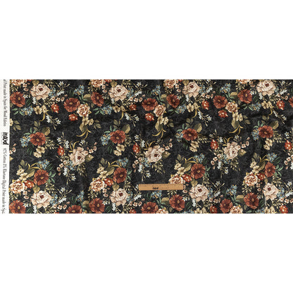 Mood Exclusive Charcoal Garden of Eden Stretch Cotton Sateen Full