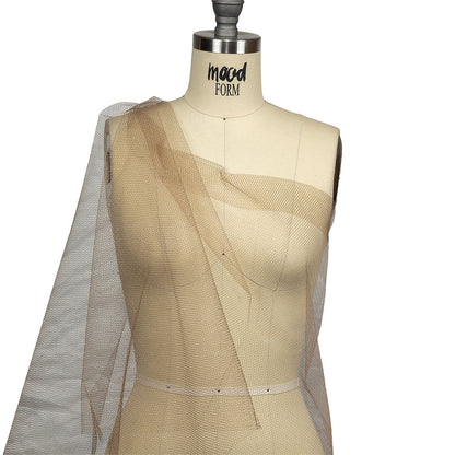 Coffee Nylon Net Tulle Drape