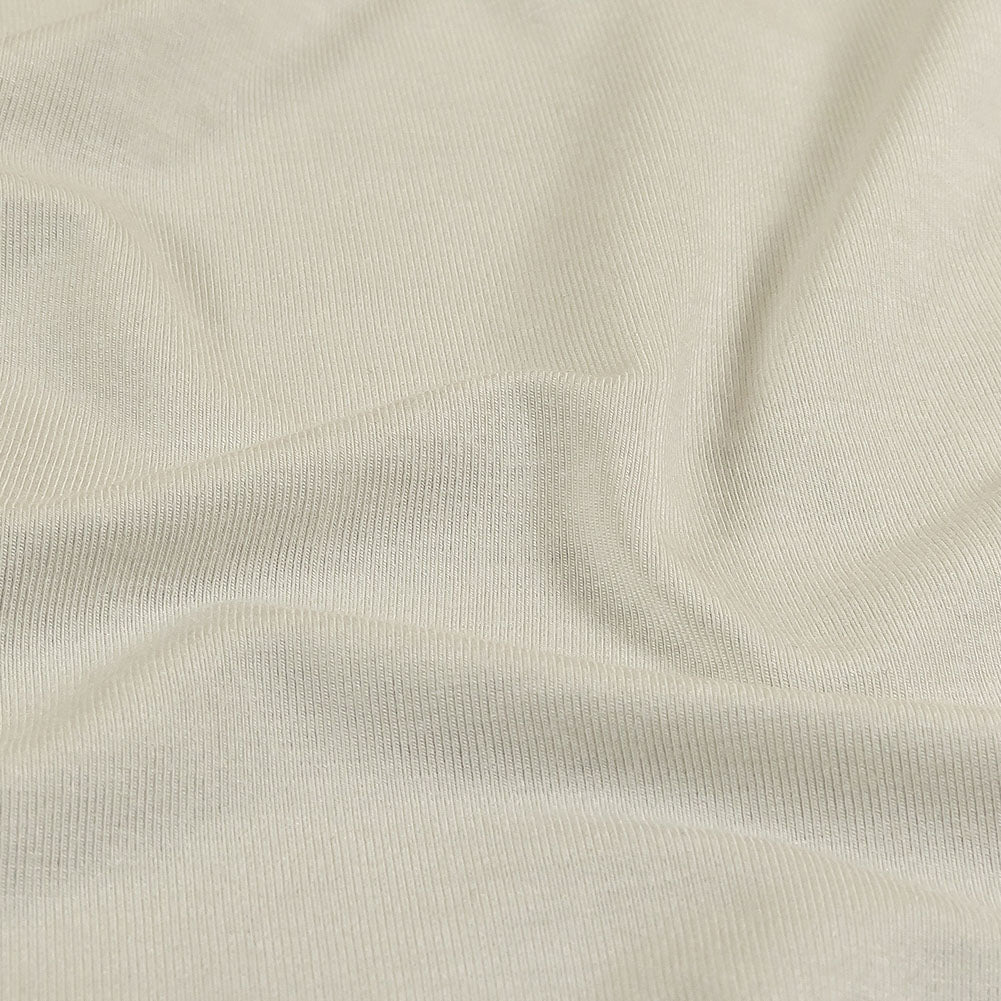 Whisper White Stretch Rayon Jersey Detail