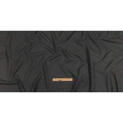 Gray and Beige Pinstriped Cotton and Polyester Suiting Full