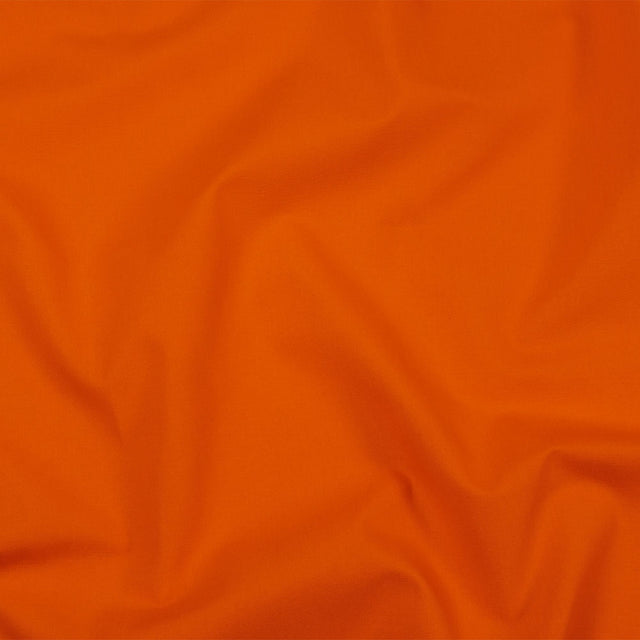 Carrot Polyester and Cotton Poplin