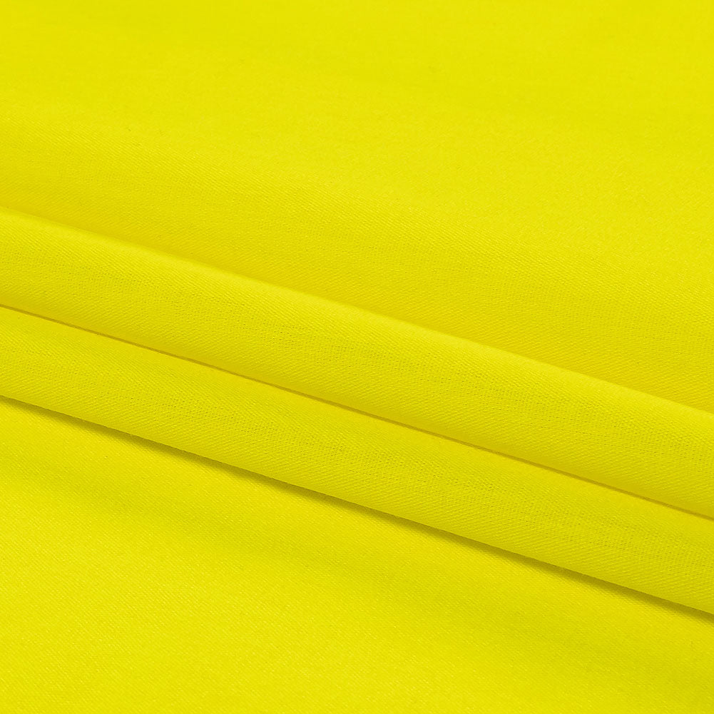 Hi-Vis Safety Yellow Polyester and Cotton Poplin Folded