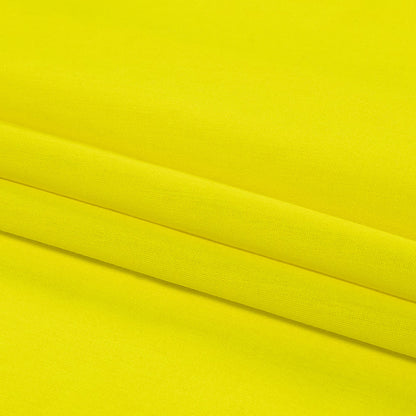 Hi-Vis Safety Yellow Polyester and Cotton Poplin Folded