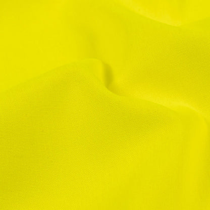 Hi-Vis Safety Yellow Polyester and Cotton Poplin Detail