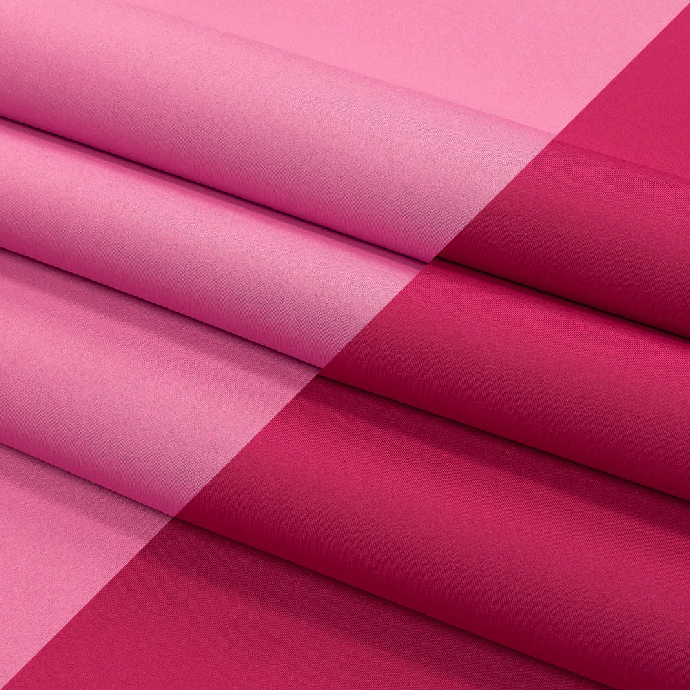 Double Faced Stretch Neoprene 3yd Bundle - Fuchsia Purple and Pink Carnation - Wave Collection