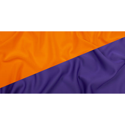 Double Faced Stretch Neoprene 3yd Bundle - Carrot and Imperial Purple - Wave Collection
