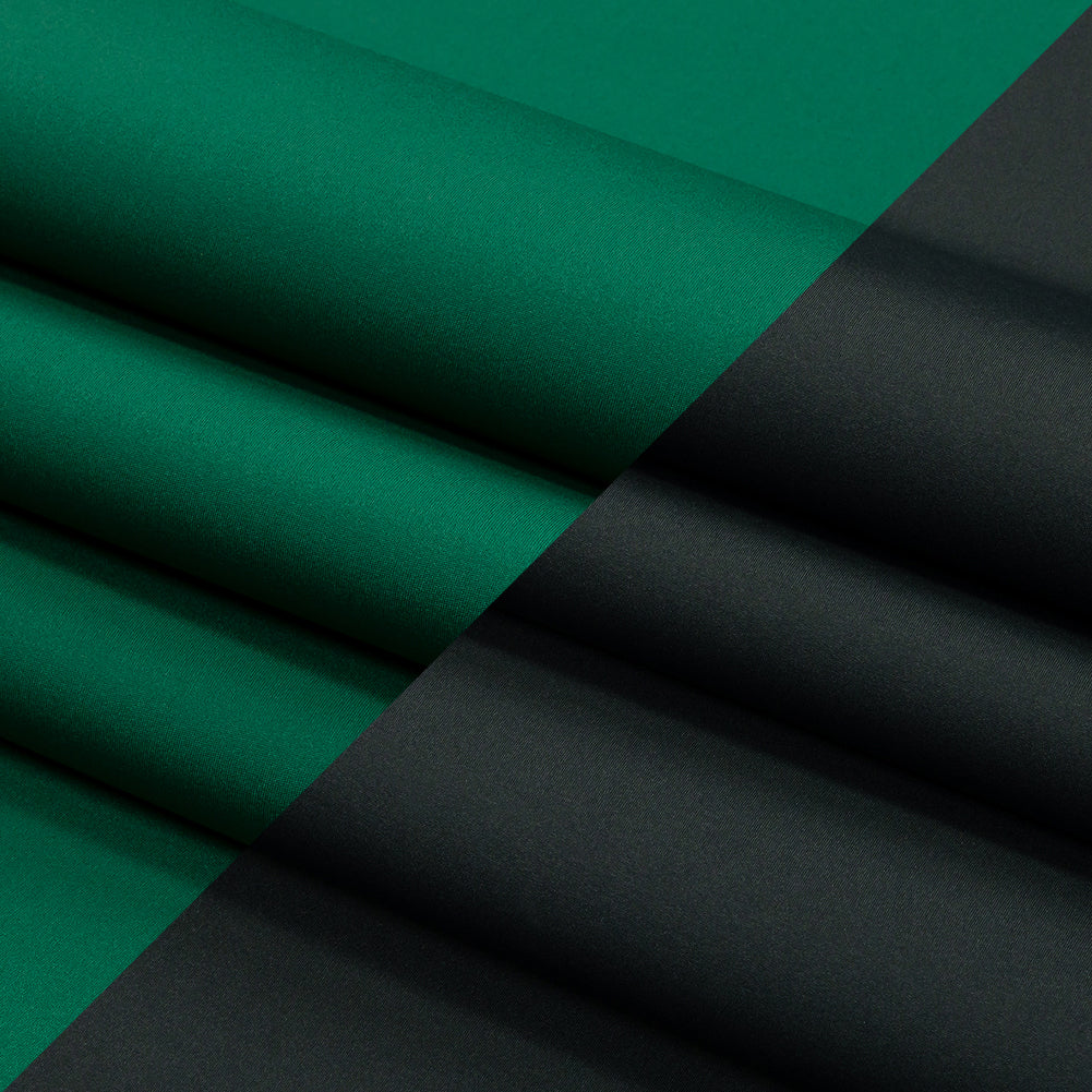 Double Faced Stretch Neoprene 3yd Bundle - Gravel Gray and Forest Green - Wave Collection - Folded