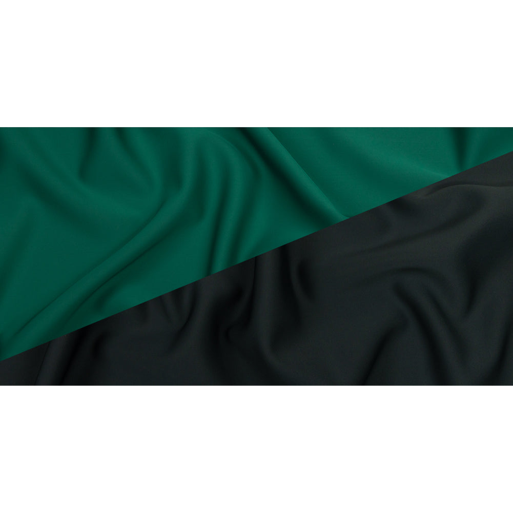 Double Faced Stretch Neoprene 3yd Bundle - Gravel Gray and Forest Green - Wave Collection - Full