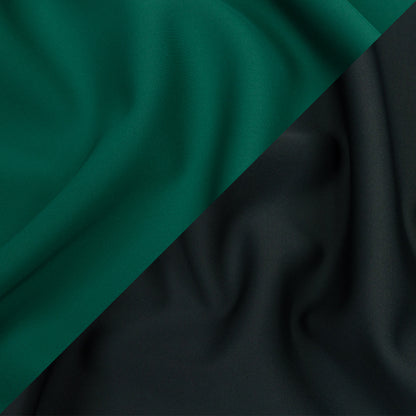 Double Faced Stretch Neoprene 3yd Bundle - Gravel Gray and Forest Green - Wave Collection
