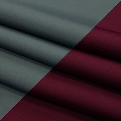 Double Faced Stretch Neoprene 3yd Bundle - Bordeaux and Gray Blue - Wave Collection