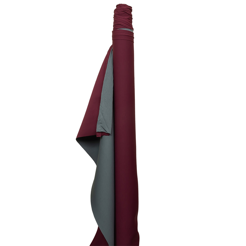 Double Faced Stretch Neoprene 3yd Bundle - Bordeaux and Gray Blue - Wave Collection - Drape