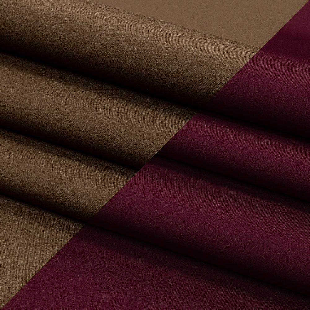 Double Faced Stretch Neoprene 3yd Bundle - Bordeaux and Fondue Fudge - Wave Collection - Folded