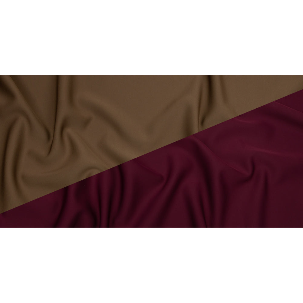 Double Faced Stretch Neoprene 3yd Bundle - Bordeaux and Fondue Fudge - Wave Collection - Full