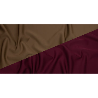 Double Faced Stretch Neoprene 3yd Bundle - Bordeaux and Fondue Fudge - Wave Collection