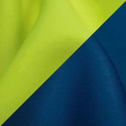 Double Faced Stretch Neoprene 3yd Bundle - Twilight Blue and Neon Lime - Wave Collection