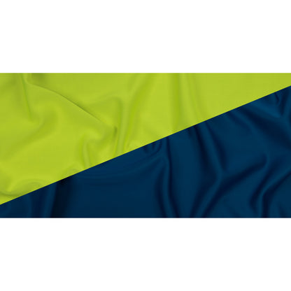Double Faced Stretch Neoprene 3yd Bundle - Twilight Blue and Neon Lime - Wave Collection