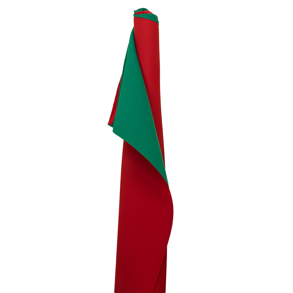Double Faced Stretch Neoprene 3yd Bundle - Tango Red and Alpine Green - Wave Collection - Drape