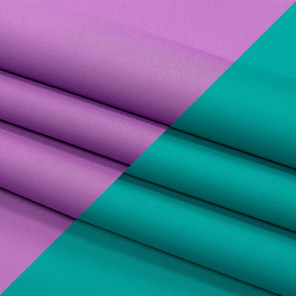 Double Faced Stretch Neoprene 3yd Bundle - Paisley Purple and Teal - Wave Collection