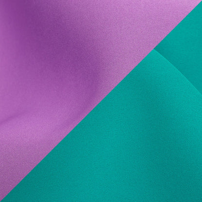 Double Faced Stretch Neoprene 3yd Bundle - Paisley Purple and Teal - Wave Collection