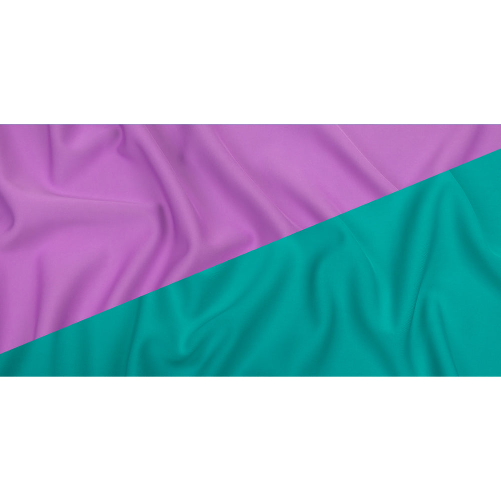 Double Faced Stretch Neoprene 3yd Bundle - Paisley Purple and Teal - Wave Collection - Full