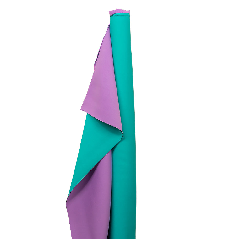 Double Faced Stretch Neoprene 3yd Bundle - Paisley Purple and Teal - Wave Collection - Drape