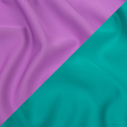 Double Faced Stretch Neoprene 3yd Bundle - Paisley Purple and Teal - Wave Collection