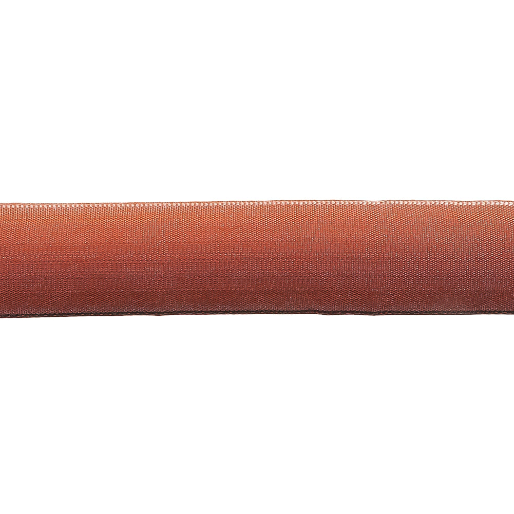 Rust Ombre Wire Edged Ribbon - 0.875" - Detail