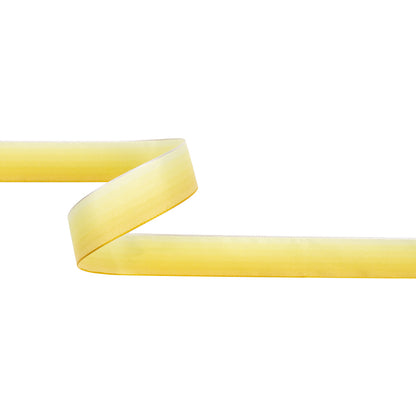 Daffodil and White Ombre Wire Edged Ribbon - 0.875"