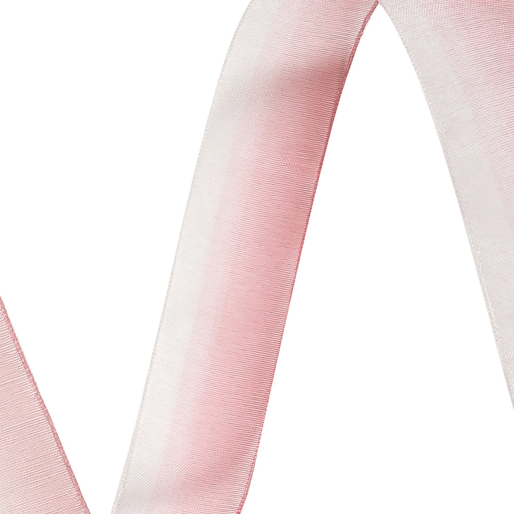 Sheer Burnt Russet and White Ombre Ribbon - 0.875" - Detail