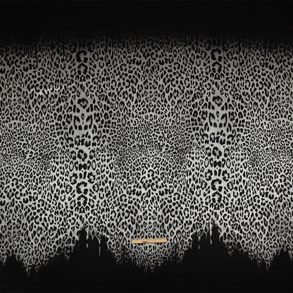 Mood Exclusive Italian White and Black Leopard Silk Charmeuse Panel