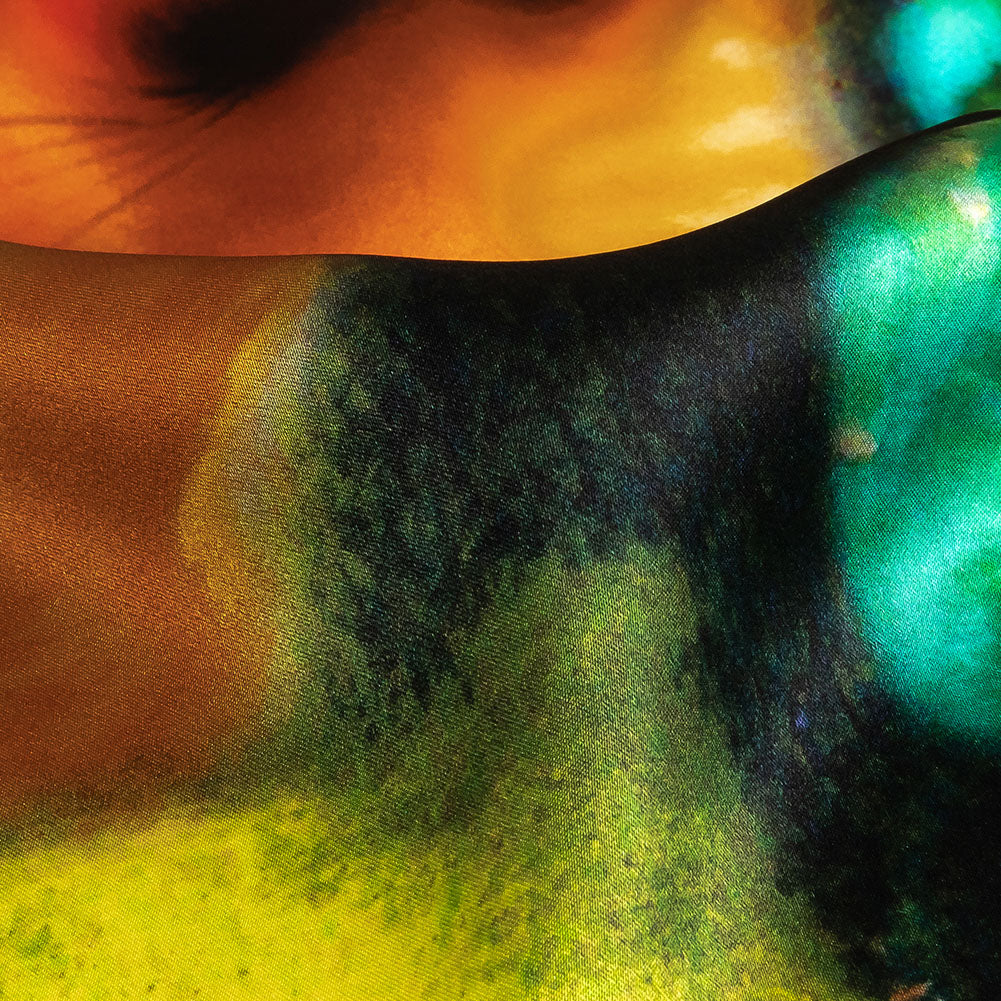 Mood Exclusive Italian Rainbow Floral Splash Silk Charmeuse